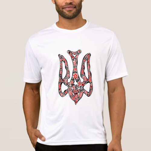 Ukrainian national emblem trident tryzub stylized T_Shirt