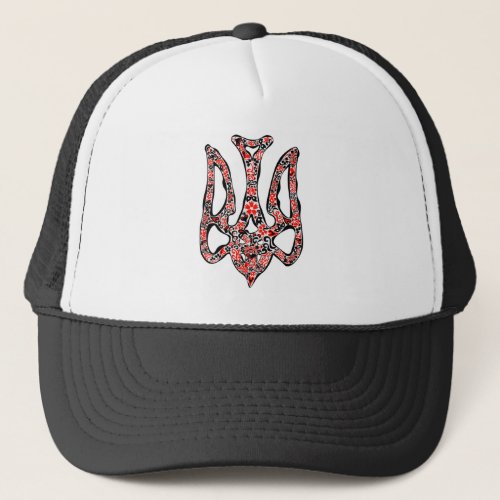 Ukrainian national emblem trident tryzub stylized trucker hat