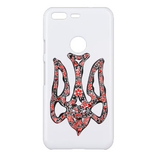 Ukrainian national emblem trident tryzub stylized uncommon google pixel case