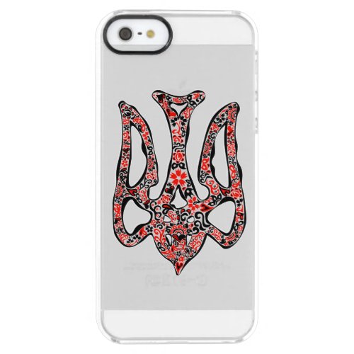 Ukrainian national emblem trident tryzub stylized  clear iPhone SE55s case