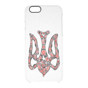 Ukrainian national emblem trident tryzub stylized clear iPhone 6/6S case