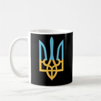 Ukrainian National Symbol Trident I Stand With Ukr Coffee Mug
