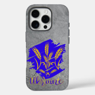 Ukrainian national symbol tryzub made of wheat ear iPhone 16 pro case