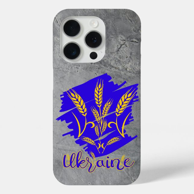 Ukrainian national symbol tryzub made of wheat ear Case-Mate iPhone case (Back)