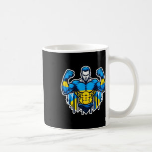 Ukrainian Nner Fan Ukraine Flag Strong Man Coffee Mug