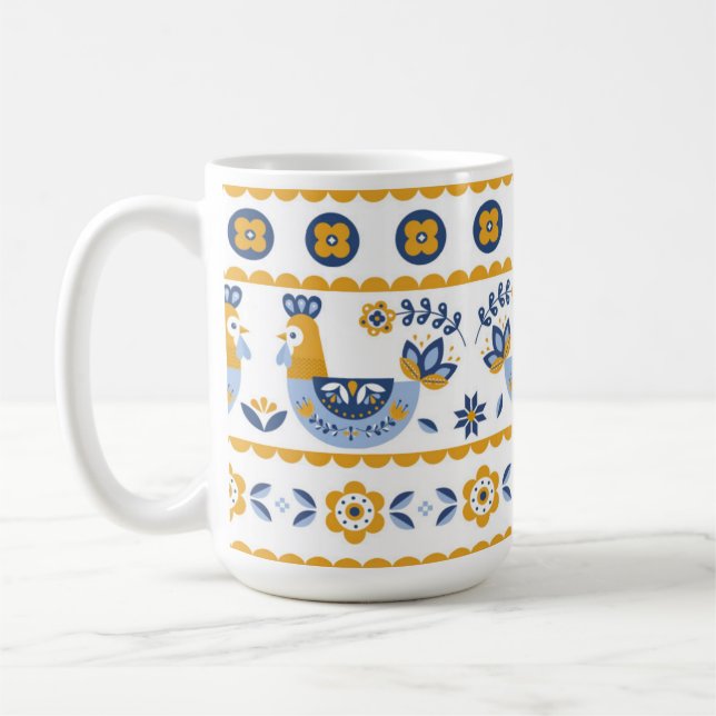 Ukrainian ornament coffee mug (Left)