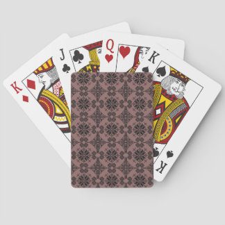 Ukrainian Pattern Brown and Black Poker Cards