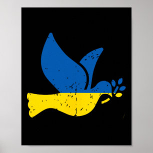 Ukrainian Peace Bird - Ukraine Flag Blue And Yello Poster