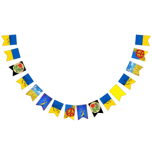 Ukrainian PEACE  Bunting Flags (All)