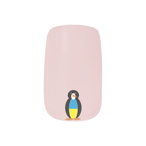 Ukrainian Penguin __ український пінгвін Minx Nail Art