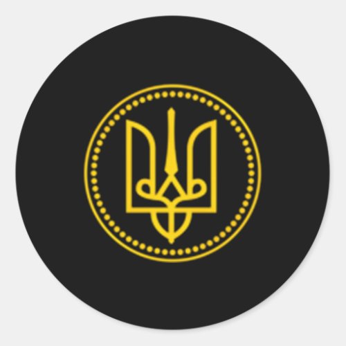 Ukrainian President Volodymyr Zelensky Ukraine Emb Classic Round Sticker