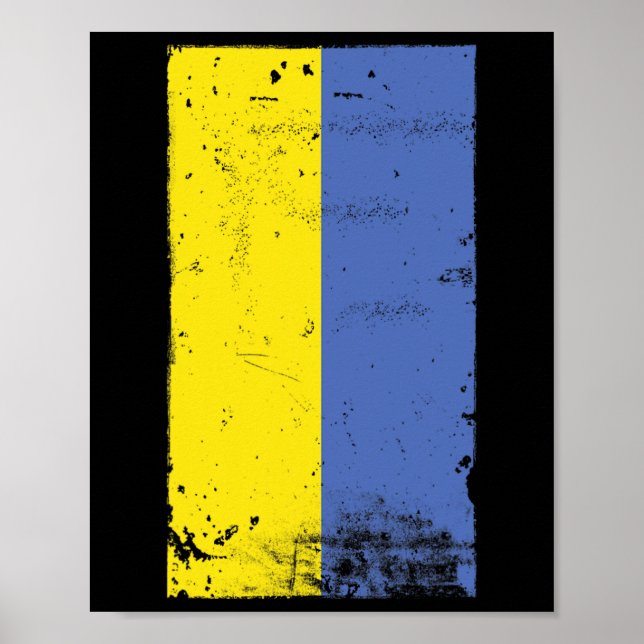 Ukrainian Pride Travel Vacation Ukraine Flag  Poster (Front)