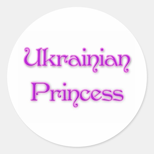 Ukrainian Princess Classic Round Sticker (Front)