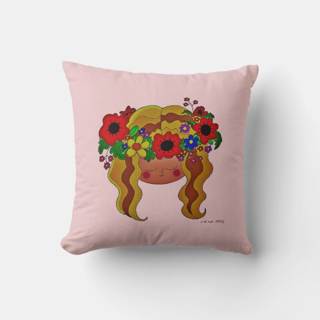 Ukrainian Princess Throw Pillow (Front)