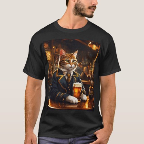 Ukrainian Pub Cat Brutally Cute T_Shirt Design