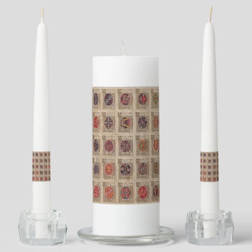 Ukrainian Pysanka Easter Egg Unity Candle Set