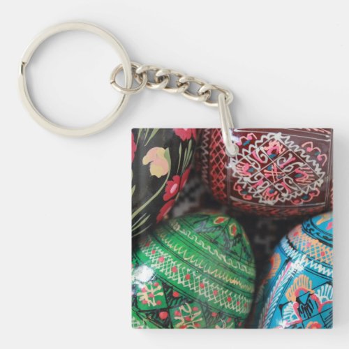 Ukrainian pysanky _ easter eggs keychain