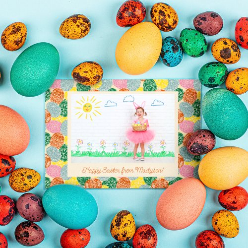 Ukrainian Pysanky Eggs Custom Photo Easter Invitation