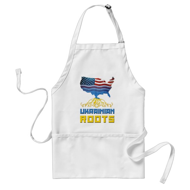 Ukrainian Roots Adult Apron (Front)