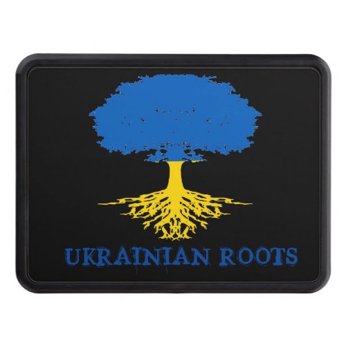 Ukrainian Roots Tree Silhouette  Hitch Cover