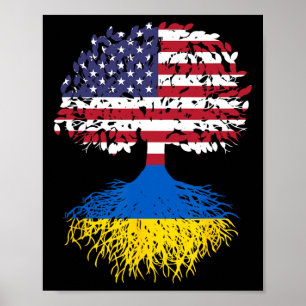 Ukrainian Roots Ukraine National Heritage Tree Gif Poster
