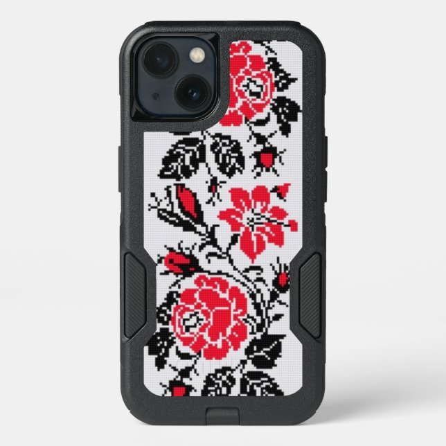 Ukrainian Rose Embroidery Otterbox Tough Case (Back)