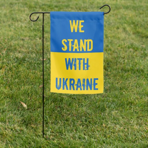 Ukrainian Stand With Ukraine Bicolor  Garden Flag