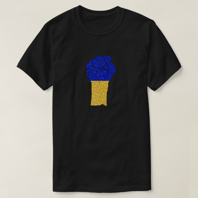 Ukrainian Strength Glitter T-Shirt (Design Front)
