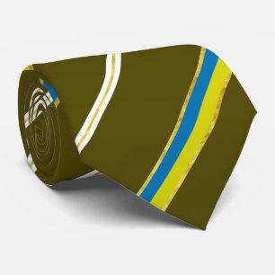 Ukrainian stripes flag neck tie