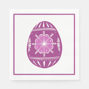 Ukrainian-Style Easter Egg (Lavender) Paper Napkins