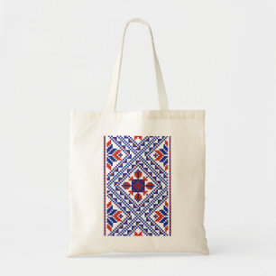 Ukrainian style folk national pattern tote bag