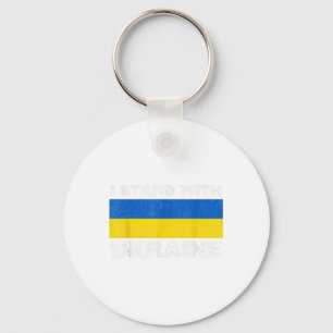 Ukrainian Support I Stand With Ukraine Stop War Uk Keychain