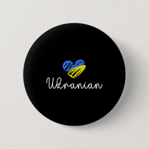 Ukrainian Support Ukraine Flag Ukrainian Love I St Button