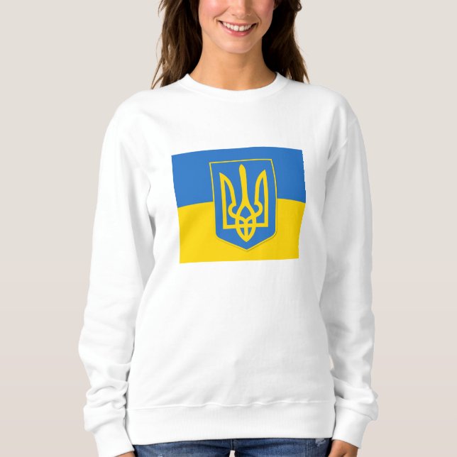 Ukrainian symbol trident coat of arms sweatshirt (Front)