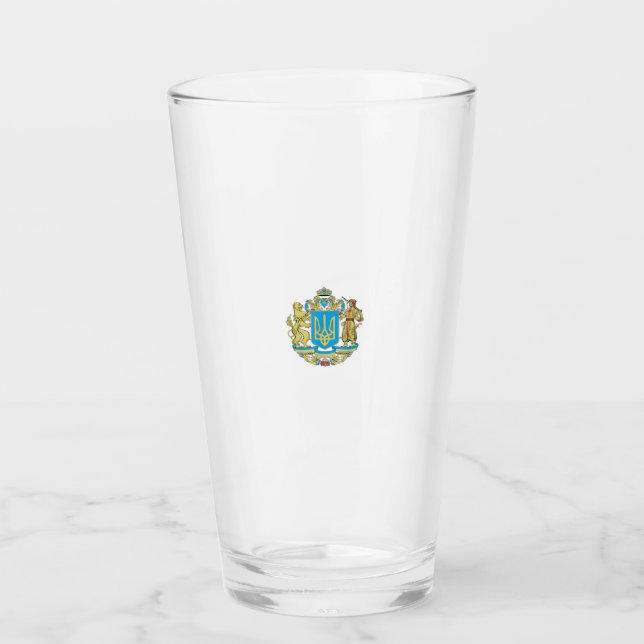 Ukrainian Symbols Ukraine Flag Gift for Ukrainians Glass (Front)