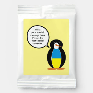 Ukrainian Talking Ms. Penguin Personalized Hot Chocolate Drink Mix