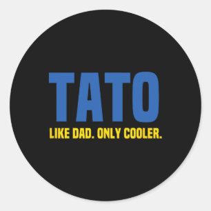 Ukrainian Tato. Ukraine Dad. Father  Classic Round Sticker