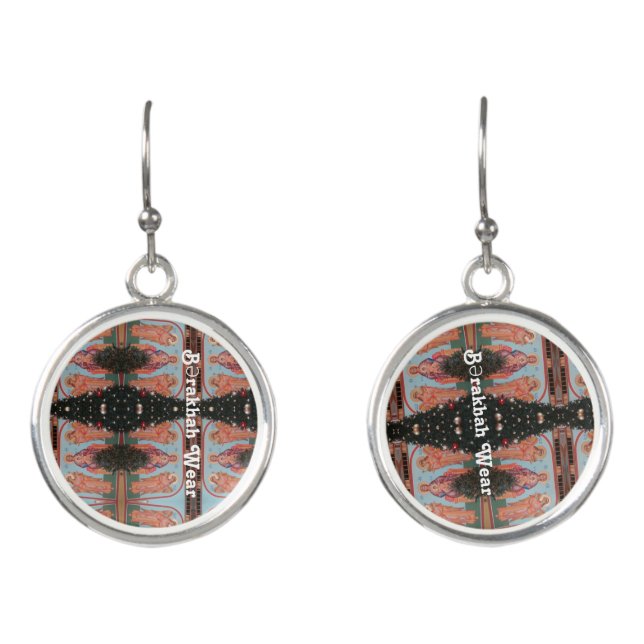 Ukrainian THeotokos Earrings (Front)