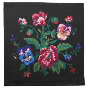 Ukrainian traditional vushuvanka folk art pattern cloth napkin