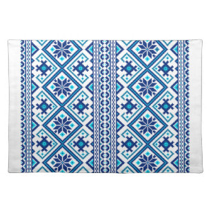 Ukrainian traditional vushuvanka folk art pattern cloth placemat