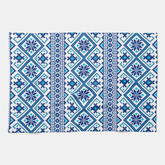 Ukrainian traditional vushuvanka folk art pattern kitchen towel