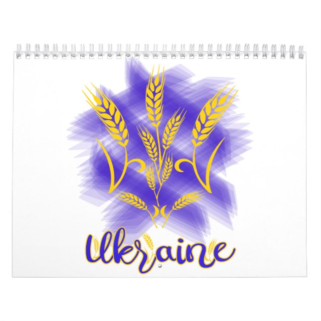 Ukrainian trident made of wheat ear calendar (Cover)