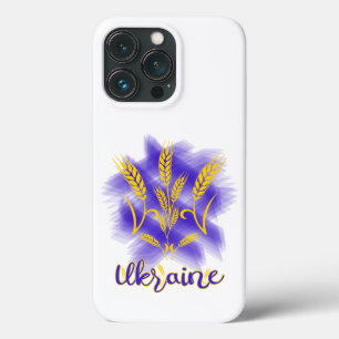 Ukrainian trident made of wheat ear iPhone 13 pro case