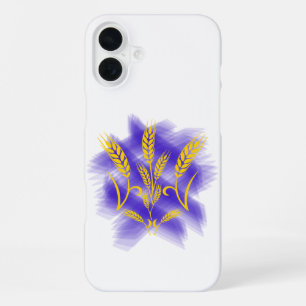Ukrainian trident made of wheat ear iPhone 16 plus case