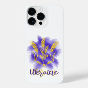 Ukrainian trident made of wheat ear iPhone 14 pro max case