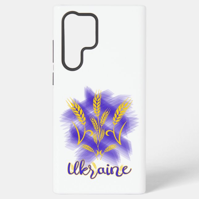 Ukrainian trident made of wheat ear samsung galaxy case (Back)