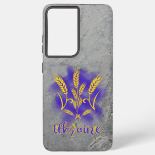 Ukrainian trident made of wheat ear samsung galaxy s21 ultra case