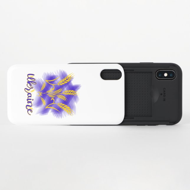 Ukrainian trident made of wheat ear uncommon iPhone case (Open)