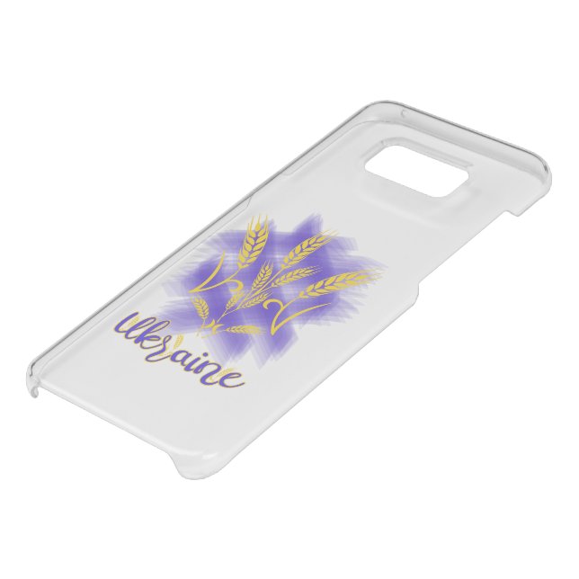 Ukrainian trident made of wheat ear uncommon samsung galaxy case (Bottom)