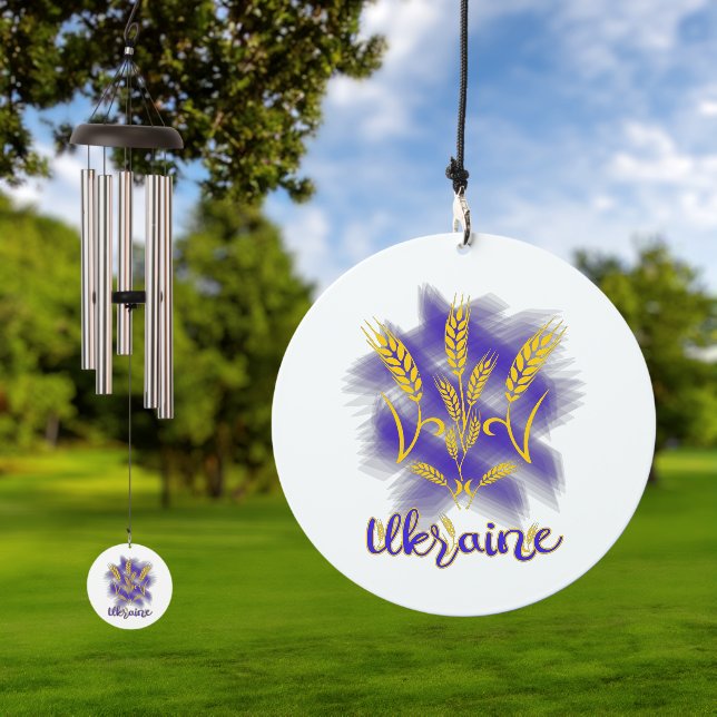 Ukrainian trident made of wheat ear wind chime  (Outdoor)